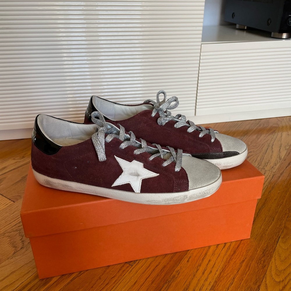 Golden Goose Super-Star Shearling Low Top Sneakers